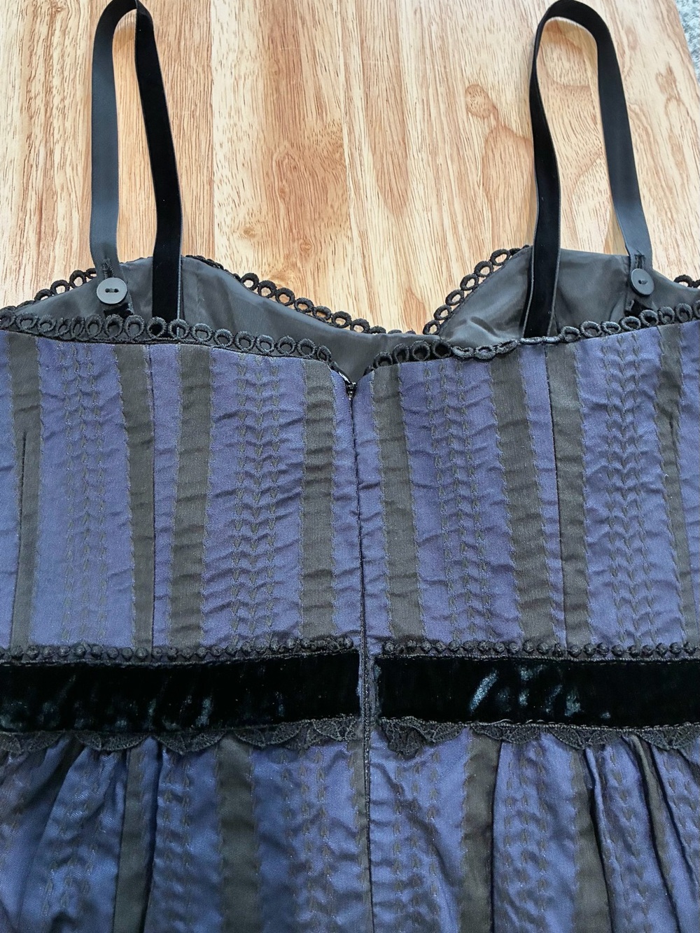 Women’s Vintage Nanette Lepore Bergdorf Goodman Stripped Silk Taffeta Dress 4 - Picture 14 of 16